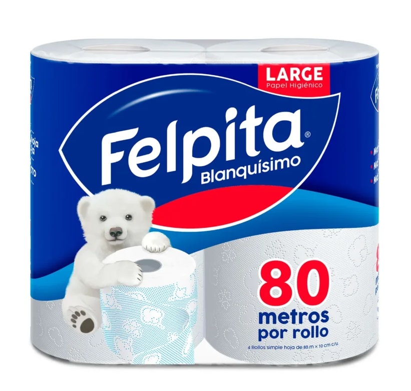 PAPEL HIGIENICO FELPITA BLANQUSIMO